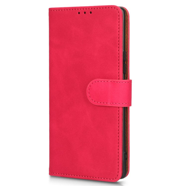 For Honor 70 5G Full Protection PU Leather Phone Case Skin-Touch Feeling Wallet Stand Phone Cover - Rose