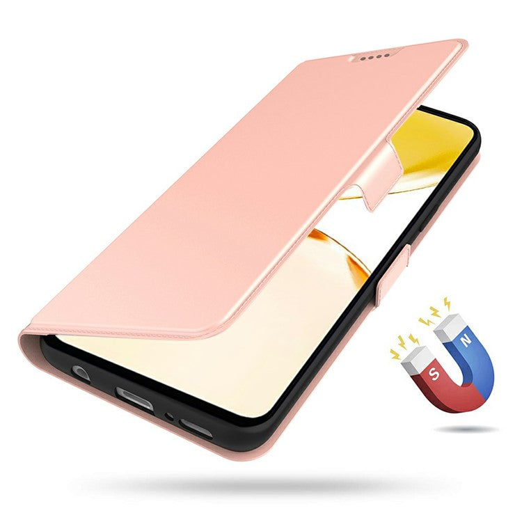 For Realme P3 Pro 5G Case Shockproof TPU Inner Shell Leather Phone Cover Card Slot - Rose Gold