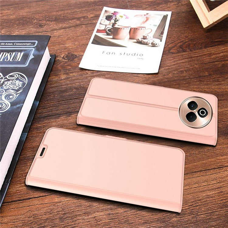 For Realme P3 Pro 5G Case Shockproof TPU Inner Shell Leather Phone Cover Card Slot - Rose Gold