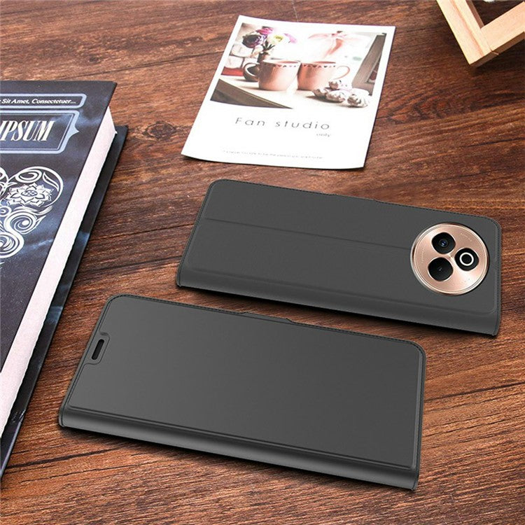 For Realme P3 Pro 5G Case Shockproof TPU Inner Shell Leather Phone Cover Card Slot - Black