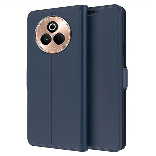 For Realme P3 Pro 5G Case Shockproof TPU Inner Shell Leather Phone Cover Card Slot - Blue