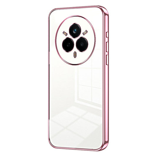 For Realme 14 Pro 5G Case Electroplating Frame Soft TPU Phone Cover - Pink