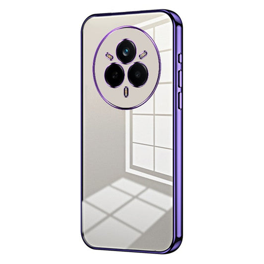 For Realme 14 Pro 5G Case Electroplating Frame Soft TPU Phone Cover - Purple