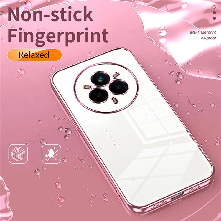 For Realme 14 Pro 5G Case Electroplating Frame Soft TPU Phone Cover - Green