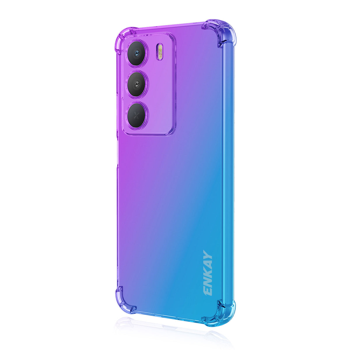 For Realme 14x 5G TPU Case ENKAY Thickened Four Corner Drop-proof Phone Back Cover - Purple / Blue