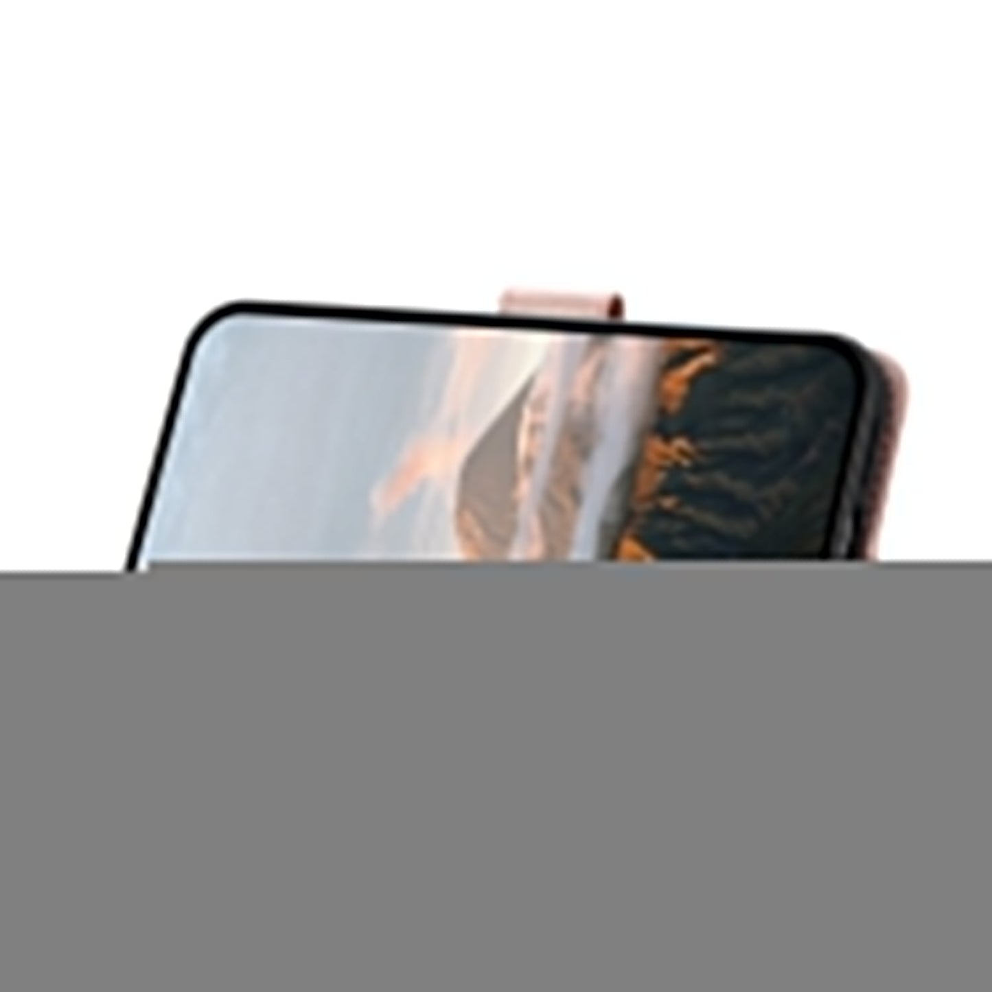 For vivo V50 Lite 5G Case Triangle Imprint Leather Phone Cover with Lanyard - Rose Gold