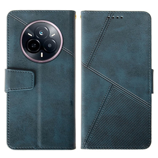 IDEWEI For Realme 14 Pro 5G Case Leather Wallet Phone Cover Stand Calf Texture - Blue