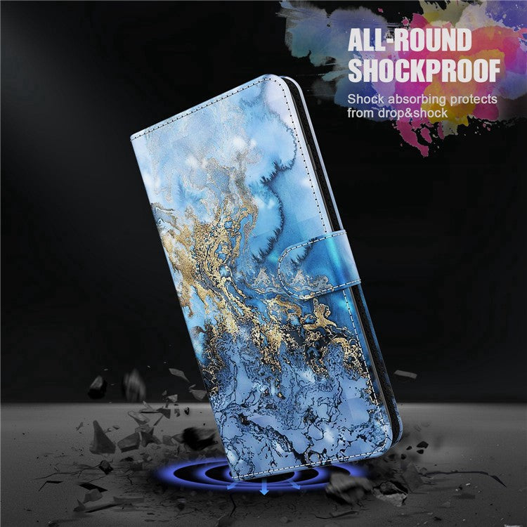 For Honor X8 4G 4G PU Leather Folio Flip Wallet Phone Case Stand Function 3D Creative Pattern Printed Design Full-Body Protective Cover with Strap -  Bauhinia Valley