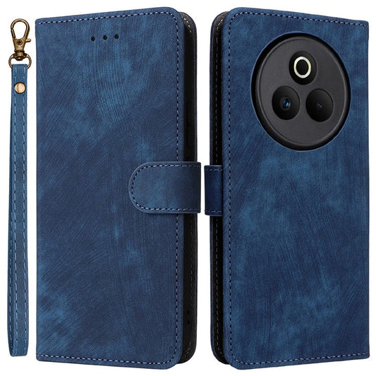 For Realme P3 Pro 5G Case Wallet RFID Blocking PU Leather Cover Viewing Stand - Blue