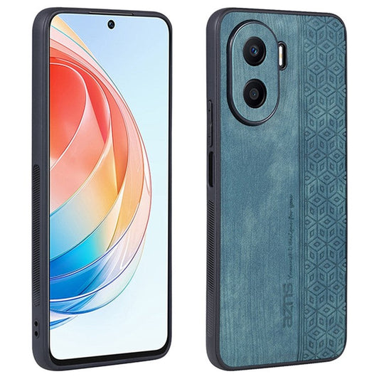 AZNS Imprinted Pattern Phone Case for Honor X40i 5G, PU Leather Coated TPU Shockproof Protective Cover - Green