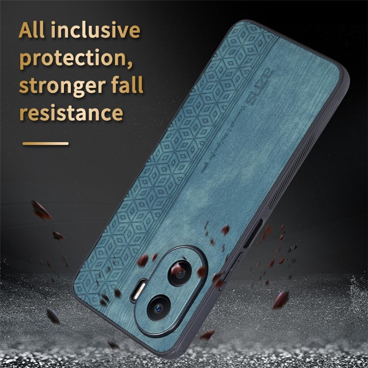AZNS Imprinted Pattern Phone Case for Honor X40i 5G, PU Leather Coated TPU Shockproof Protective Cover - Green