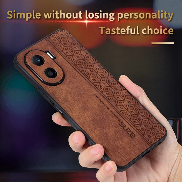 AZNS Imprinted Pattern Phone Case for Honor X40i 5G, PU Leather Coated TPU Shockproof Protective Cover - Green