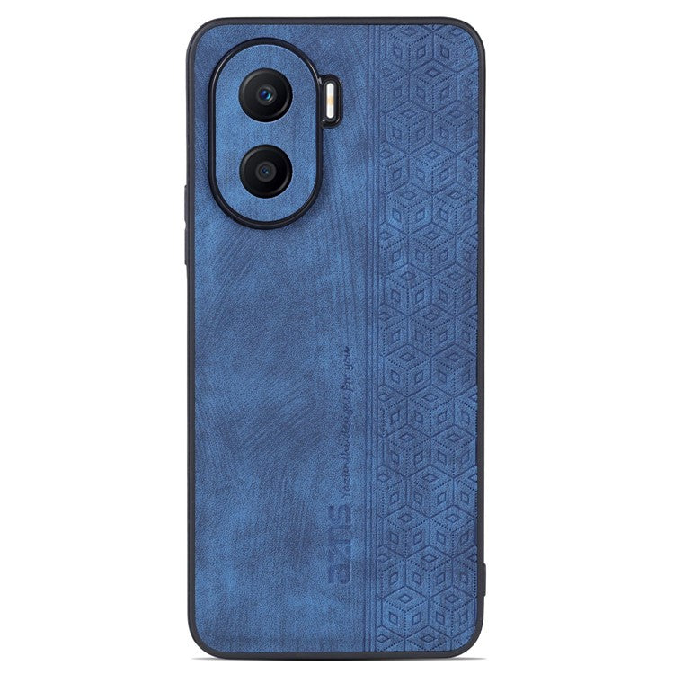 AZNS Imprinted Pattern Phone Case for Honor X40i 5G, PU Leather Coated TPU Shockproof Protective Cover - Blue