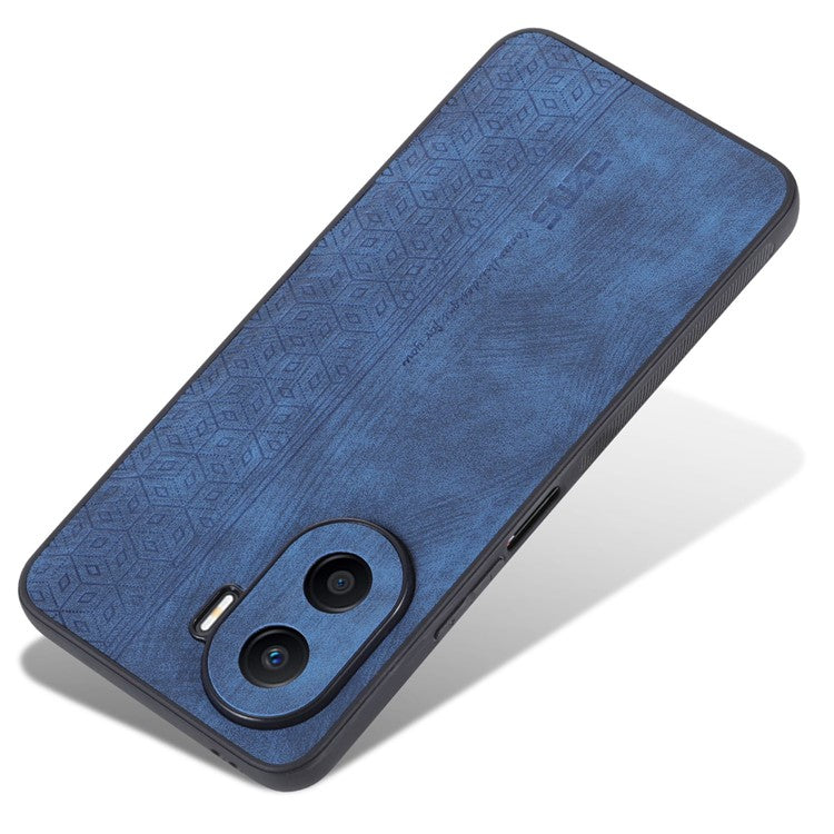 AZNS Imprinted Pattern Phone Case for Honor X40i 5G, PU Leather Coated TPU Shockproof Protective Cover - Blue