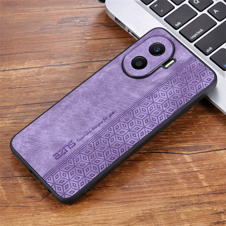 AZNS Imprinted Pattern Phone Case for Honor X40i 5G, PU Leather Coated TPU Shockproof Protective Cover - Purple