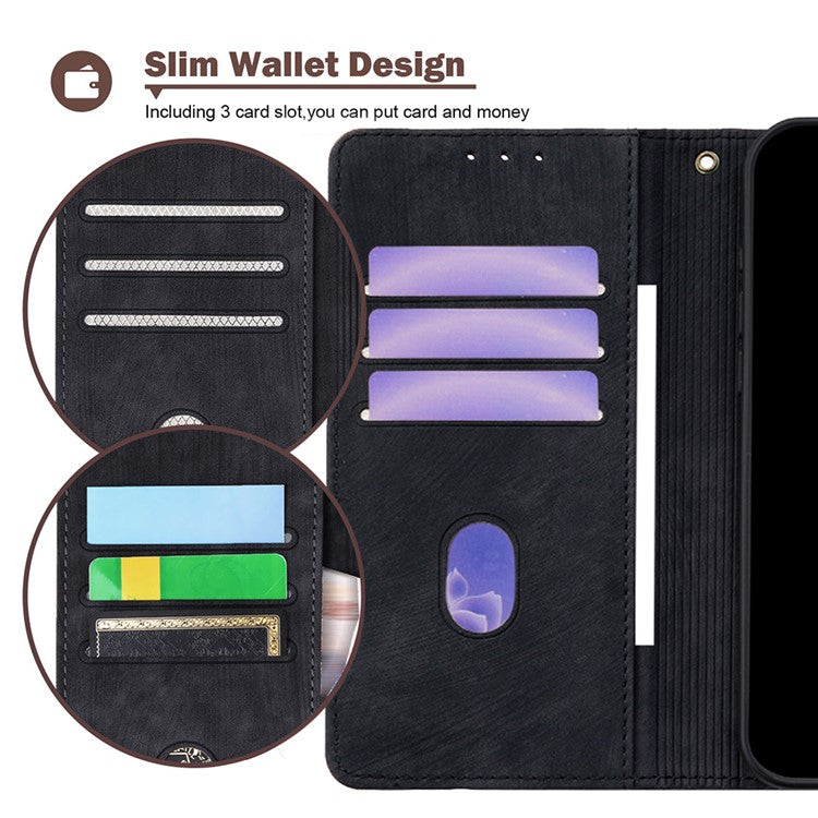 For Realme 14 Pro+ 5G Case RFID Blocking Color Splicing PU Leather Wallet Phone Cover - Black