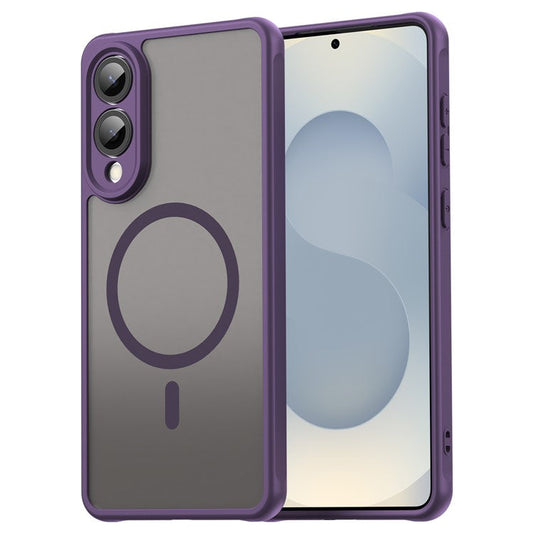 For Samsung Galaxy S25 Edge Case Compatible with MagSafe Anti Drop PC + TPU Phone Cover - Purple
