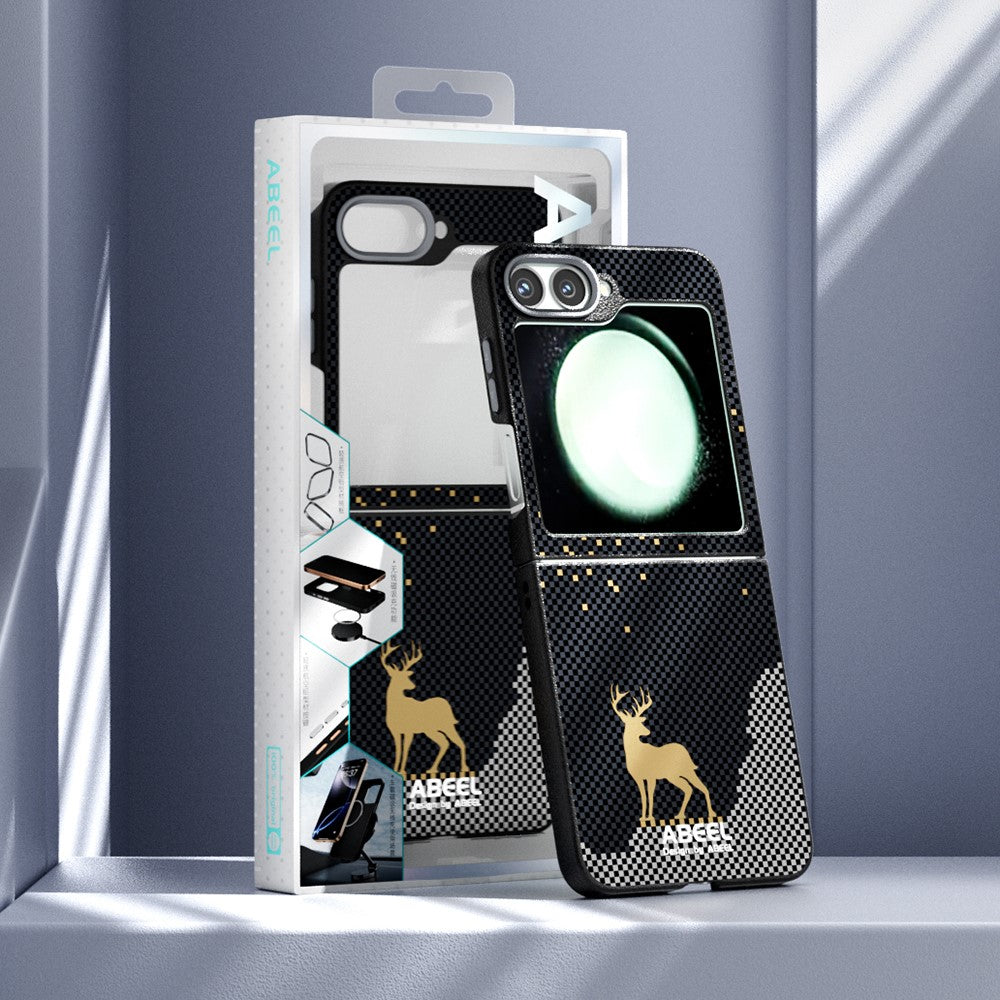 ABEEL For Samsung Galaxy Z Flip7 FE 5G / Z Flip6 5G Case Compatible with MagSafe Ultra Slim PC TPU Phone Back Cover - Warrior