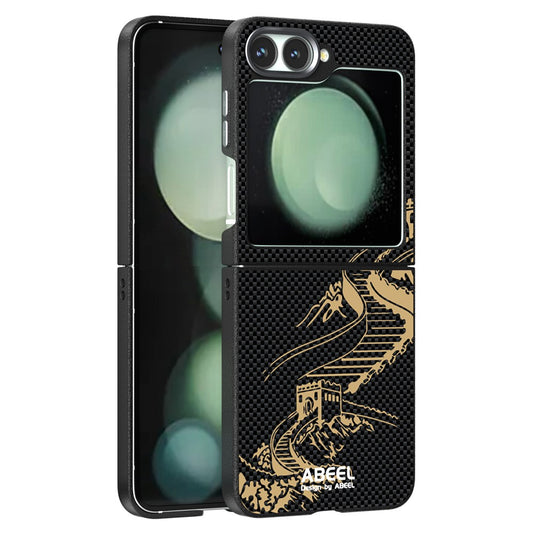 ABEEL For Samsung Galaxy Z Flip7 FE 5G / Z Flip6 5G Case Compatible with MagSafe Ultra Slim PC TPU Phone Back Cover - The Great Wall