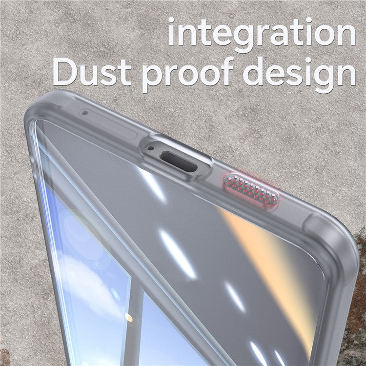 For Samsung Galaxy S25 Edge Case Drop-Proof TPU + Acrylic Protective Phone Cover - Transparent White