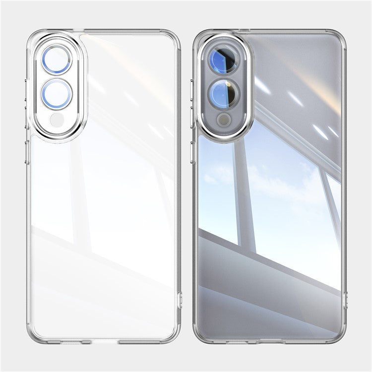 For Samsung Galaxy S25 Edge Case Drop-Proof TPU + Acrylic Protective Phone Cover - Transparent White