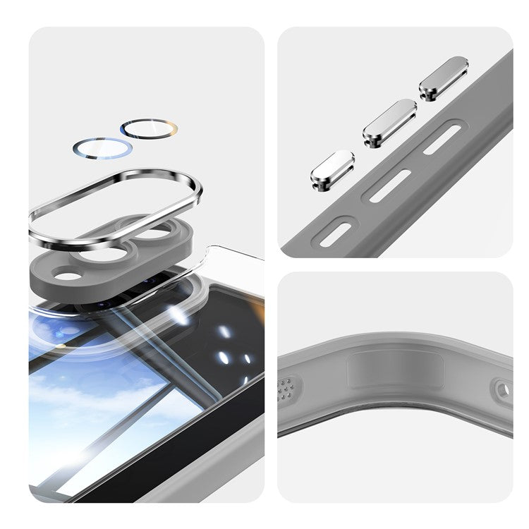 For Samsung Galaxy S25 Edge Case Drop-Proof TPU + Acrylic Protective Phone Cover - Grey