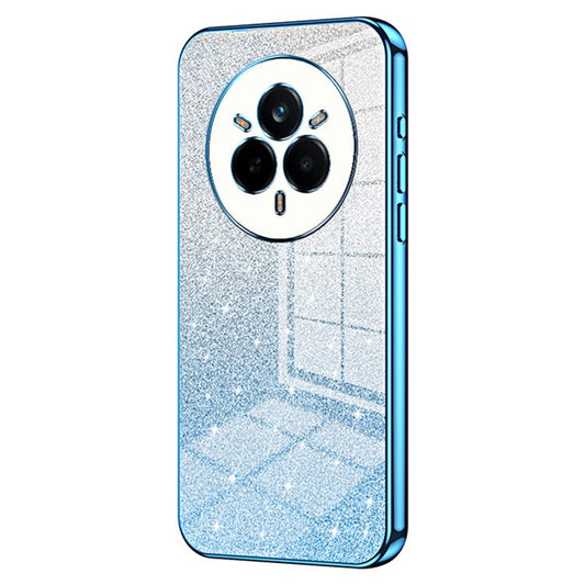 For Realme 14 Pro 5G Case Electroplating Gradient Glitter TPU Phone Cover - Blue
