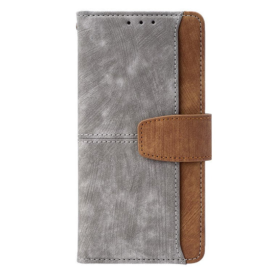 For vivo X200 Pro 5G Case RFID Blocking Color Splicing PU Leather Wallet Phone Cover - Grey