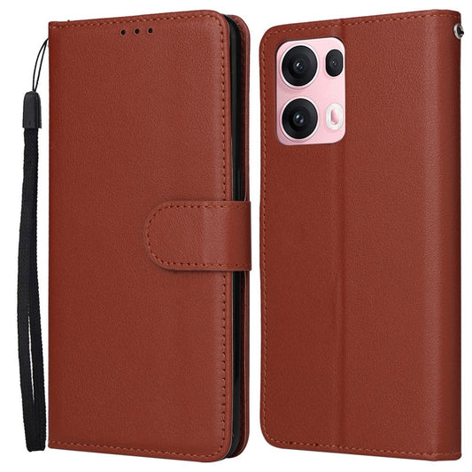 For Oppo Reno13 Pro 5G Case Wallet Stand View PU Leather Phone Cover - Brown