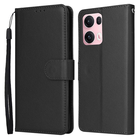 For Oppo Reno13 Pro 5G Case Wallet Stand View PU Leather Phone Cover - Black