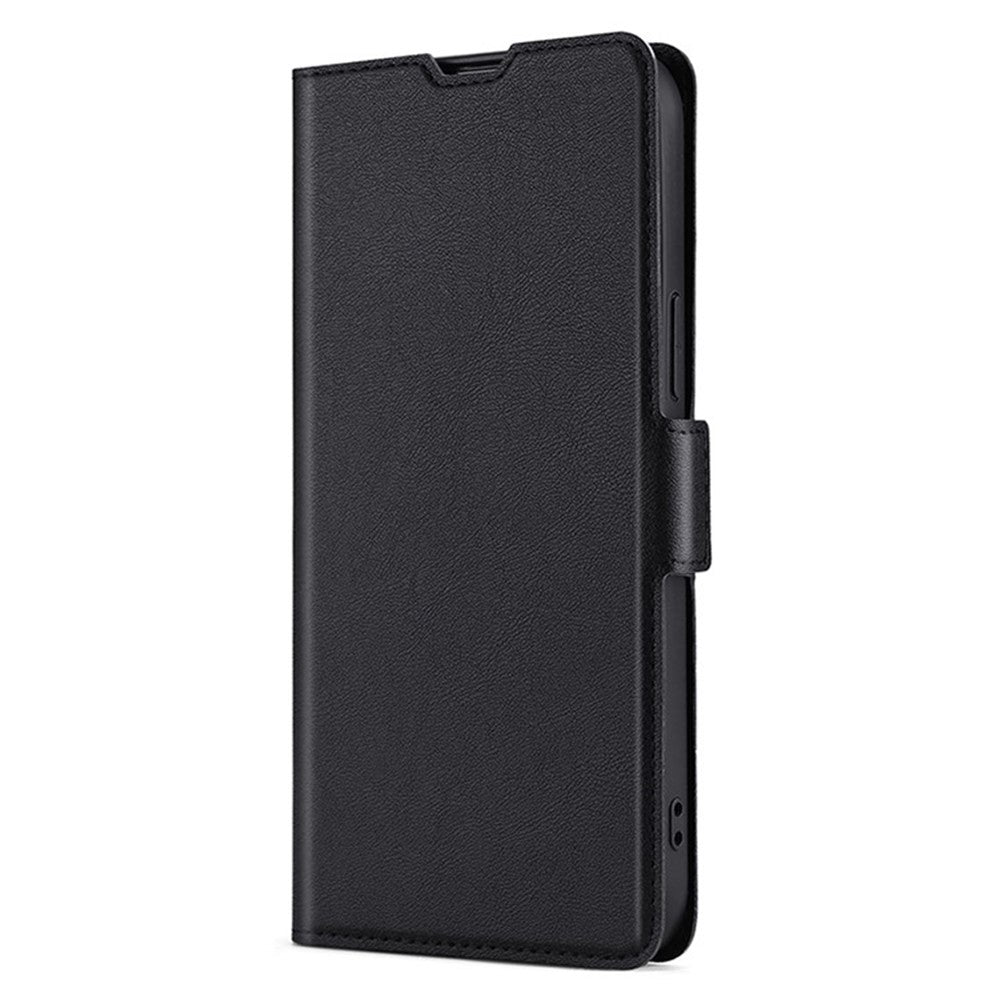 For Oppo Reno13 F 5G  /  4G Case Card Holder PU Leather Phone Cover - Black