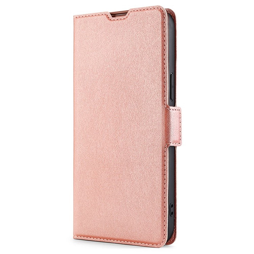 For Oppo Reno13 F 5G  /  4G Case Card Holder PU Leather Phone Cover - Rose Gold