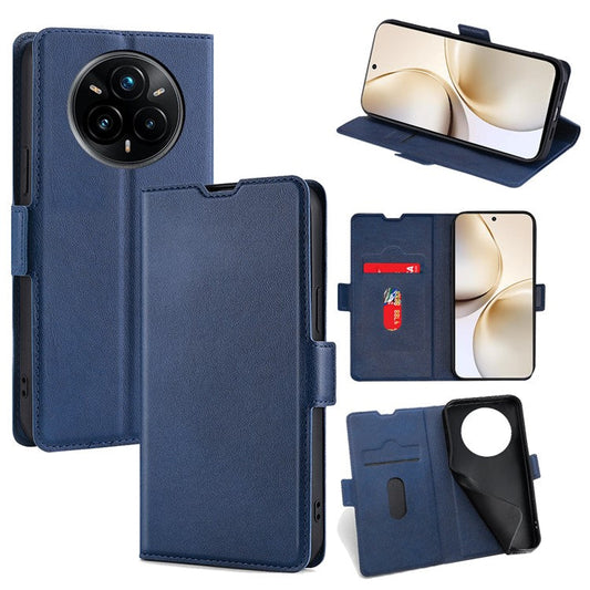 For Realme 14 Pro 5G Case Card Holder PU Leather Phone Cover - Blue
