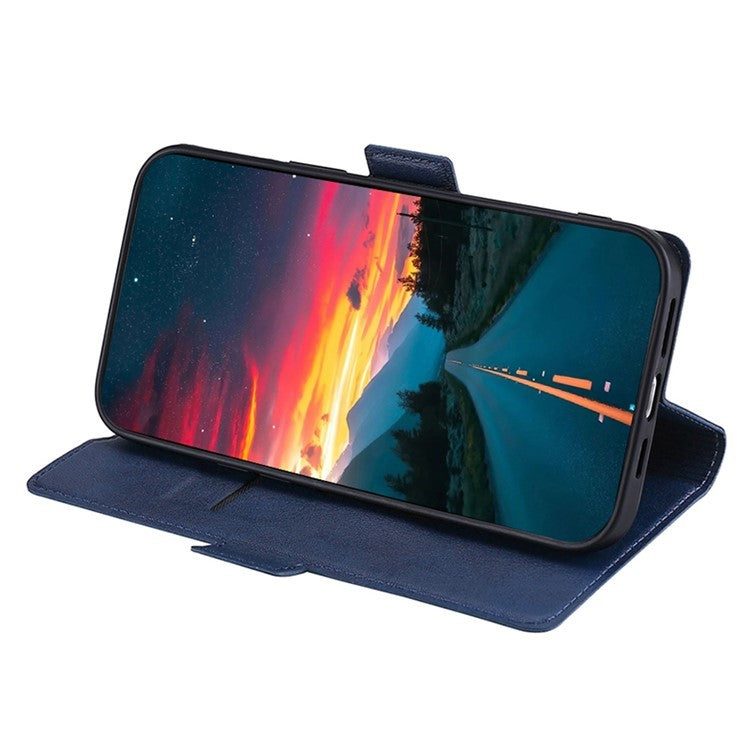 For Realme 14 Pro 5G Case Card Holder PU Leather Phone Cover - Blue