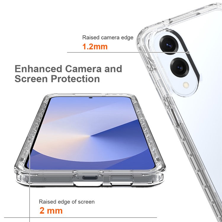 For Samsung Galaxy S25 Edge Case TPU PC 2 in 1 Dropproof Clear Phone Cover