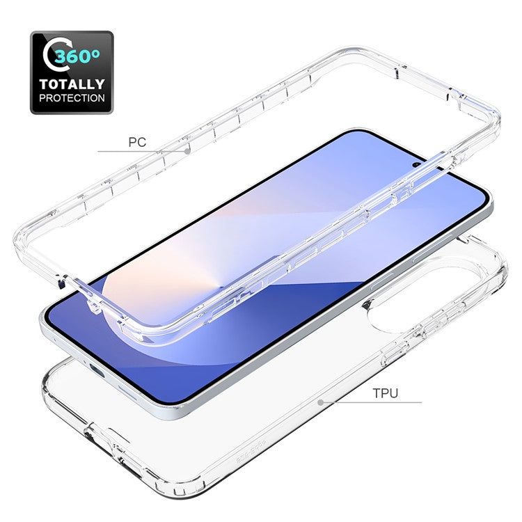 For Samsung Galaxy S25 Edge Case TPU PC 2 in 1 Dropproof Clear Phone Cover