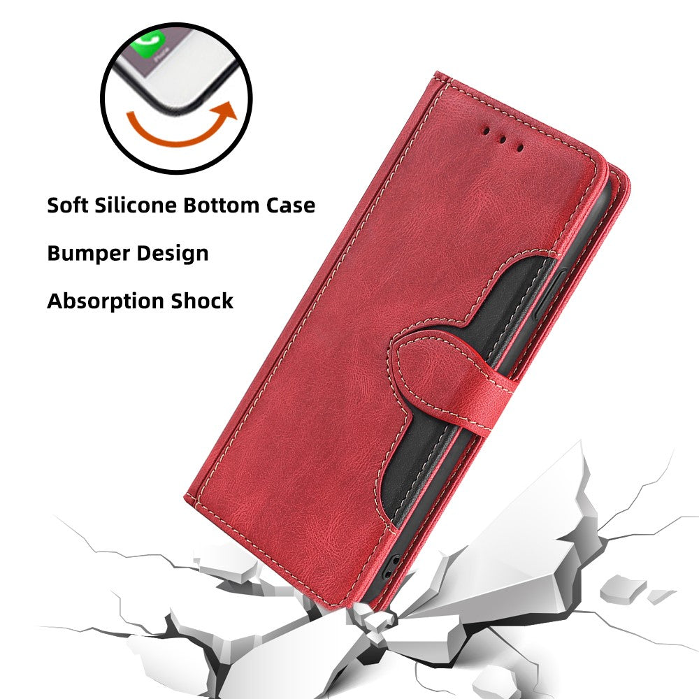 For Oppo Reno13 F 4G / 5G Case Leather Wallet Phone Cover with Straw Hat Magnetic Clasp - Red