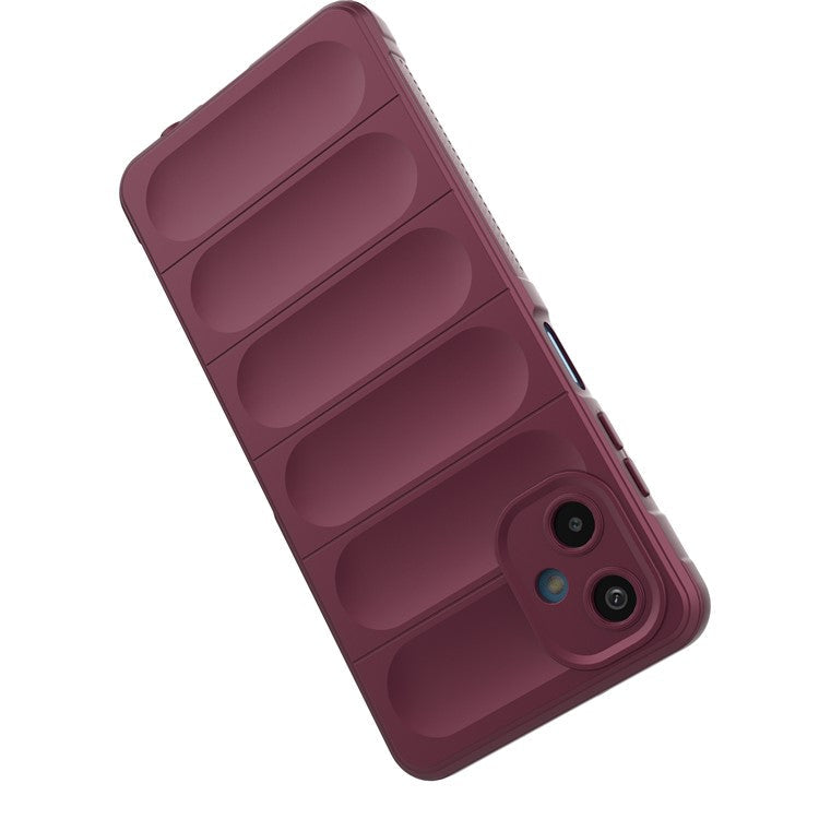 For Samsung Galaxy F06 5G  /  M06 5G Case Anti-Drop Soft TPU Rugged Phone Back Cover - Wine Red