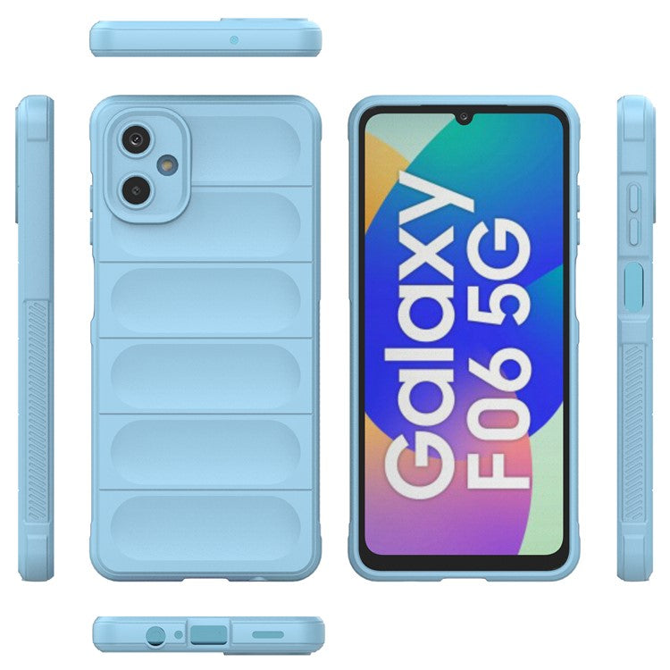 For Samsung Galaxy F06 5G  /  M06 5G Case Anti-Drop Soft TPU Rugged Phone Back Cover - Baby Blue