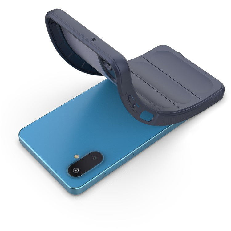 For Samsung Galaxy F06 5G  /  M06 5G Case Anti-Drop Soft TPU Rugged Phone Back Cover - Dark Blue