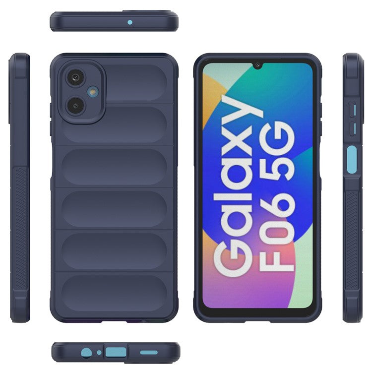 For Samsung Galaxy F06 5G  /  M06 5G Case Anti-Drop Soft TPU Rugged Phone Back Cover - Dark Blue