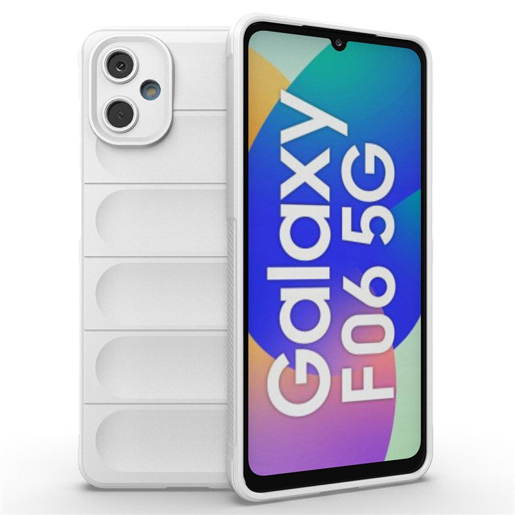 For Samsung Galaxy F06 5G  /  M06 5G Case Anti-Drop Soft TPU Rugged Phone Back Cover - White