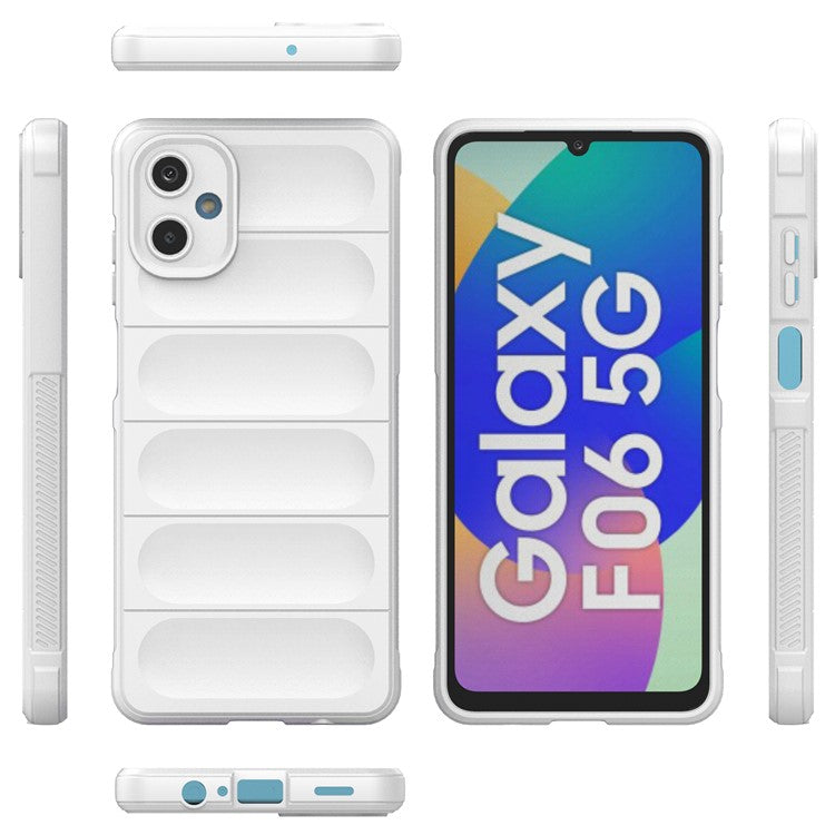 For Samsung Galaxy F06 5G  /  M06 5G Case Anti-Drop Soft TPU Rugged Phone Back Cover - White
