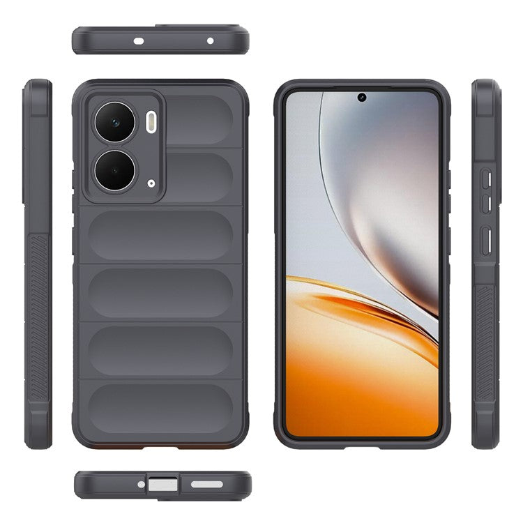 For Realme P3 5G  /  Neo7x 5G Case Anti-Drop Soft TPU Rugged Phone Back Cover - Dark Grey