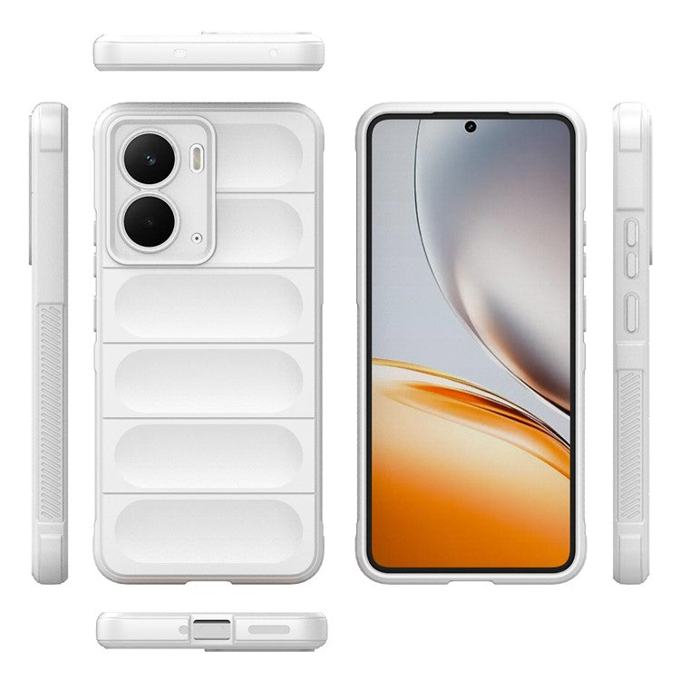 For Realme P3 5G  /  Neo7x 5G Case Anti-Drop Soft TPU Rugged Phone Back Cover - White