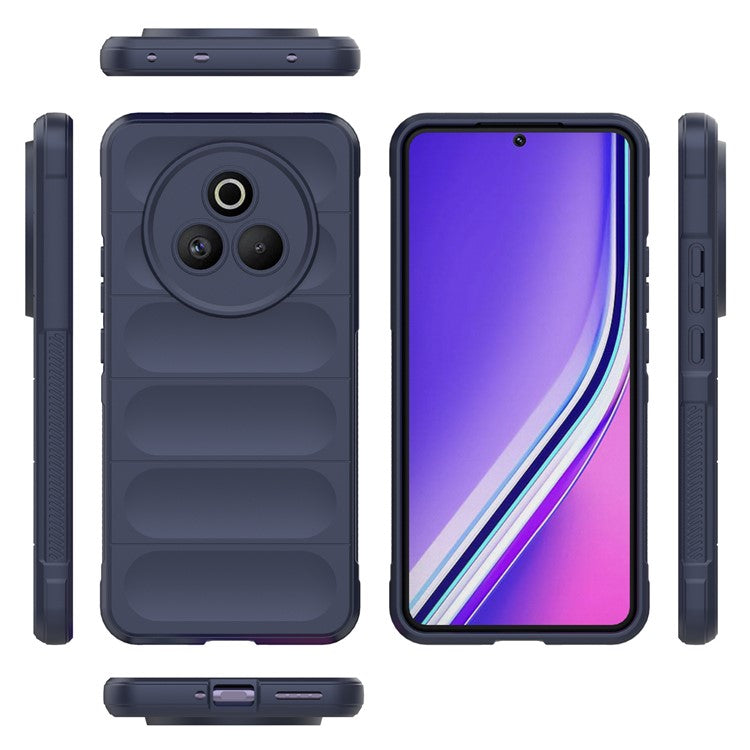 For Realme P3 Pro 5G Case Anti-Drop Soft TPU Rugged Phone Back Cover - Dark Blue