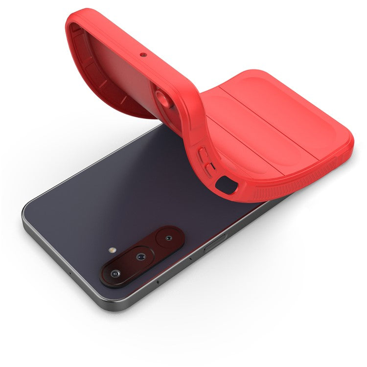 For Samsung Galaxy M16 5G / F16 5G Case Anti-Drop Soft TPU Rugged Phone Back Cover - Red