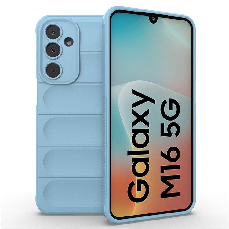 For Samsung Galaxy M16 5G / F16 5G Case Anti-Drop Soft TPU Rugged Phone Back Cover - Baby Blue