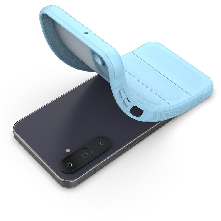 For Samsung Galaxy M16 5G / F16 5G Case Anti-Drop Soft TPU Rugged Phone Back Cover - Baby Blue