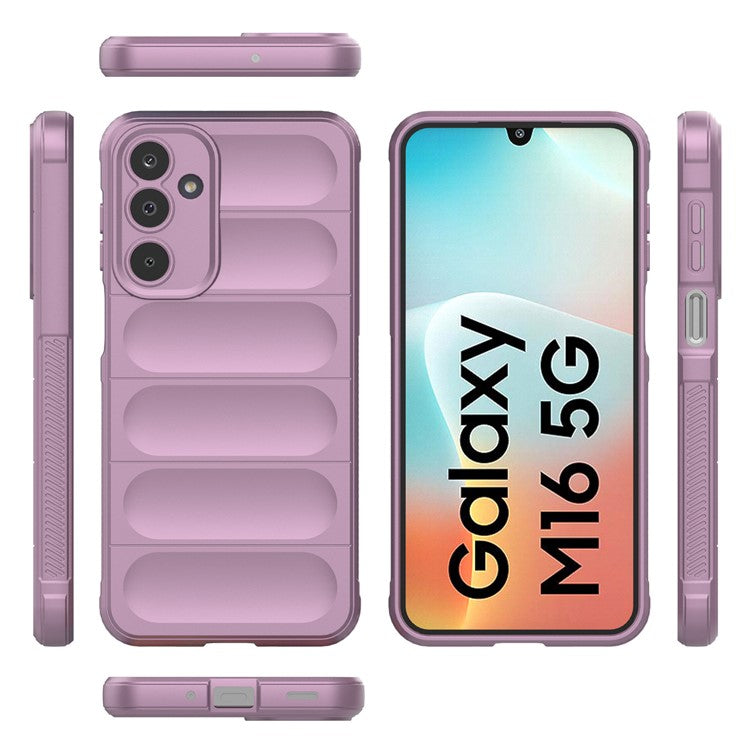 For Samsung Galaxy M16 5G / F16 5G Case Anti-Drop Soft TPU Rugged Phone Back Cover - Light Purple